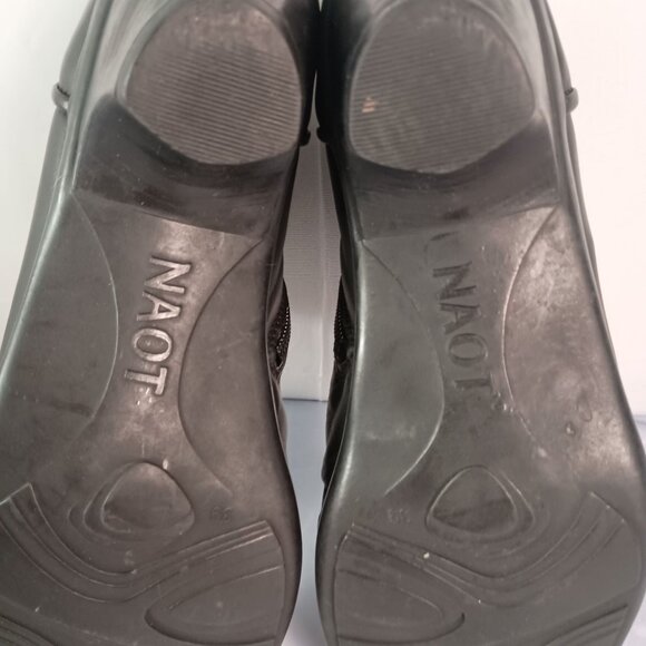 Naot Avantgarde Advance Black Leather Booties Women’s Size 39 Heel Comfort - Picture 8 of 9